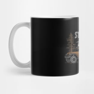 Stay Wild Jeep Camp - Adventure Brown Jeep Camp Stay Wild for Outdoor Jeep enthusiasts Mug